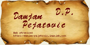 Damjan Pejatović vizit kartica